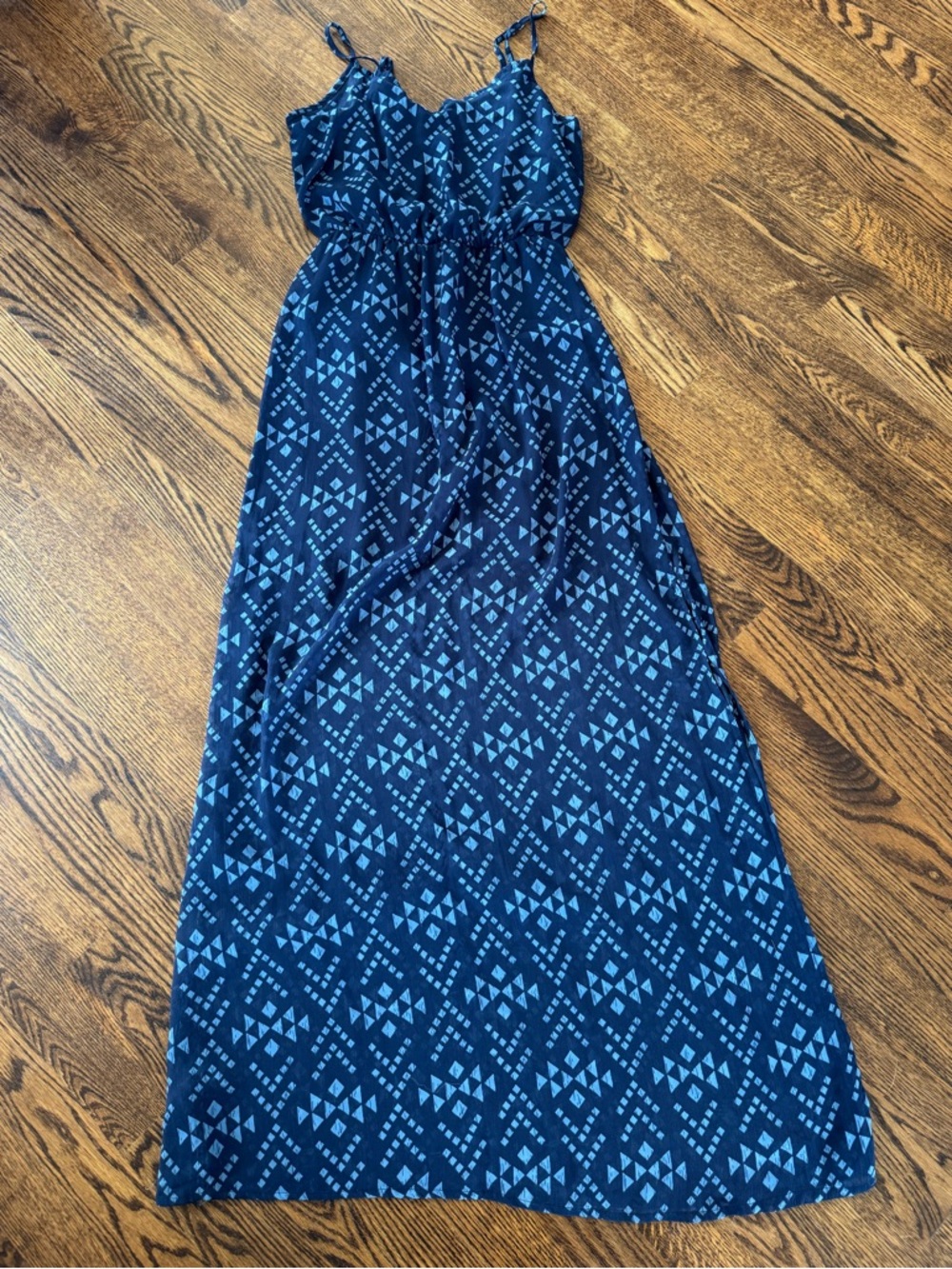 Hollister Blue Print Maxi Dress size small
